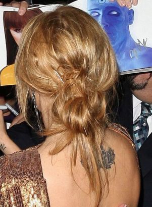 Malin Akerman Back And Wrist Tattoo